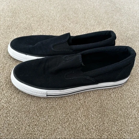Converse Black Slip-on Shoes women 9.5 men 8 - Picture 4 of 4